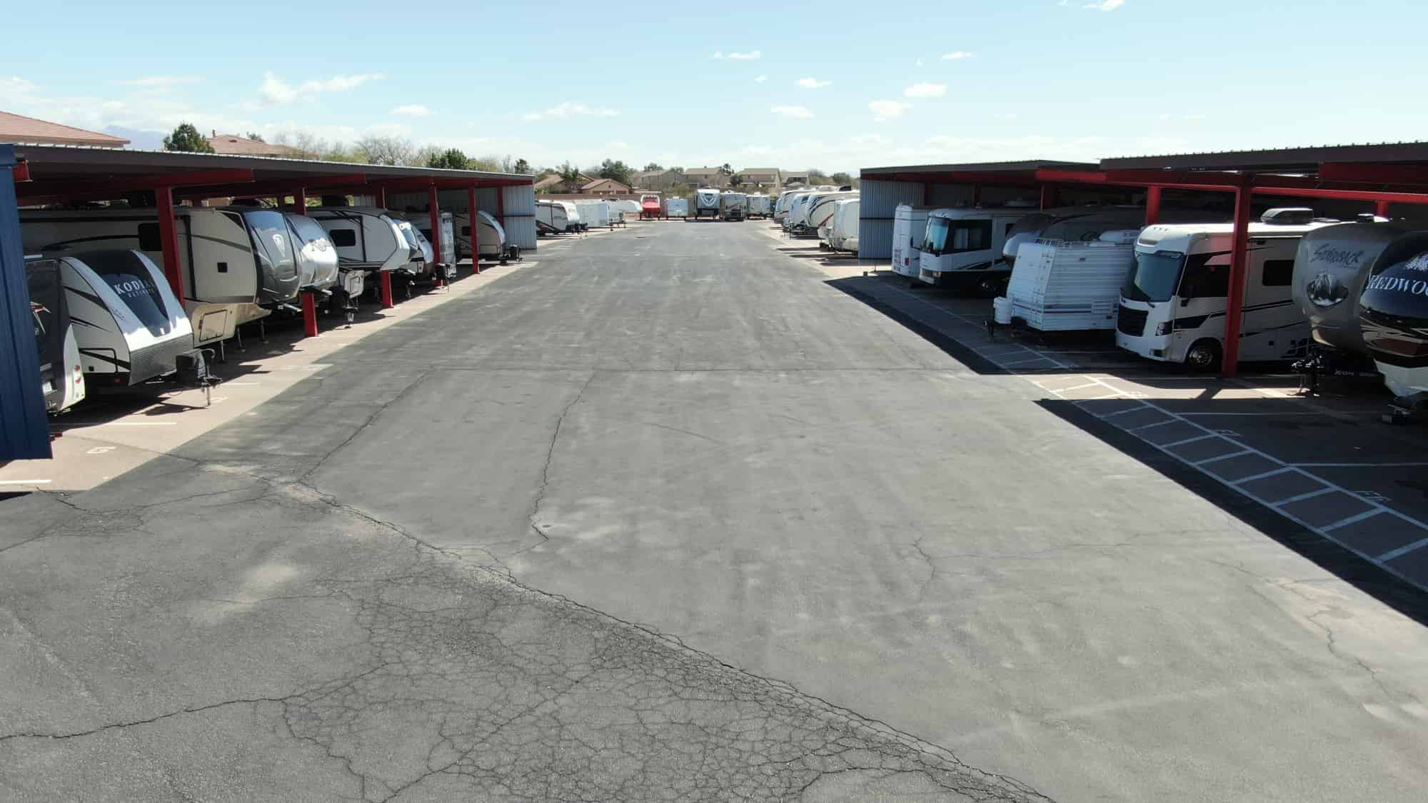 vehicle storage at storage facility